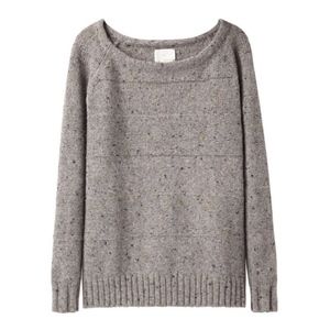 Tweed Wool-Alpaca Blend Thick Sweater sz S